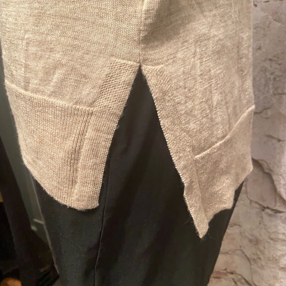 Badgley Mischka Oatmeal Merino Wool Sweater - Picture 2 of 5